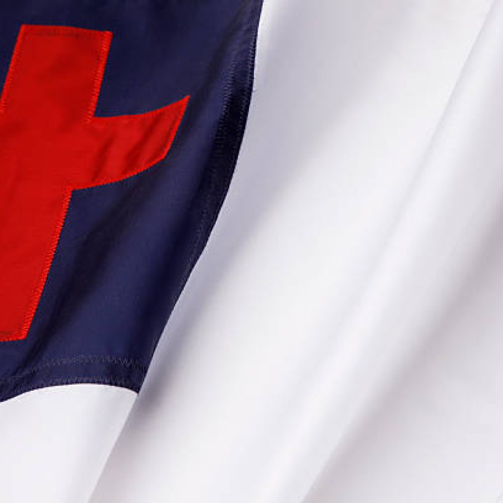 A clean, new Christian flag.